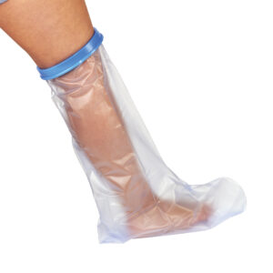 protection étanche de la jambe pour la douche