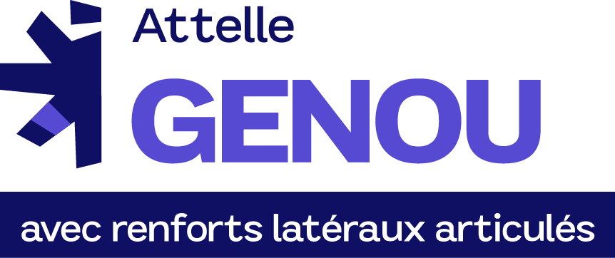 Igloo picto attelle genou avec renforts latéraux articulés