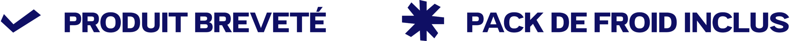 Pictogramme produit breveté et pictogramme pack de froid inclus